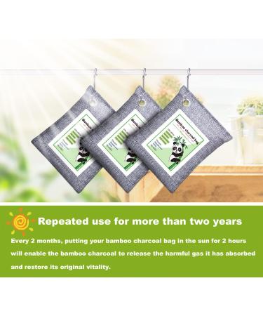 8 Pack Bamboo Charcoal Air Purifying Bags - Activated Odor Absorber and Deodorizer for Home, Car, Basement, Closet - Strong Eliminator for Musty Smells - Nature Fresh Moisture Absorbers - Buy Online on SooperMarket.com