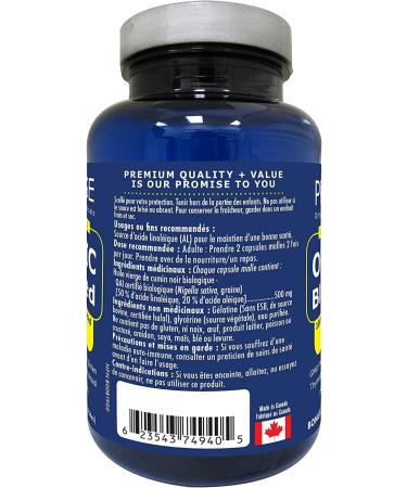 Promise Organic Black Seed 100% Pure Cold Pressed 500mg Essential Thymoquinone Made in Canada (150+50 FREE softgels) - Buy Online on SooperMarket.com
