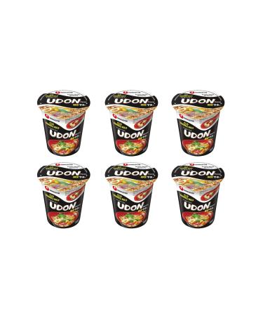 Nongshim Instant Cup Noodle Soup Tempura Udon Ramen 62g (Pack of 6) by CNMART