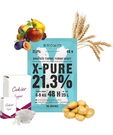 10x Turbo Yeast X-Pure - High Quality Fermentation Yeast for Up to 21.3% Alcohol in 48 Hours | 135g - Fast International Shipping - Buy Online on SooperMarket.com