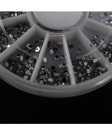 Silver Rhinestones Glass Boxes Manicure Art Shiny 1.5mm Wheel - Buy Online on SooperMarket.com