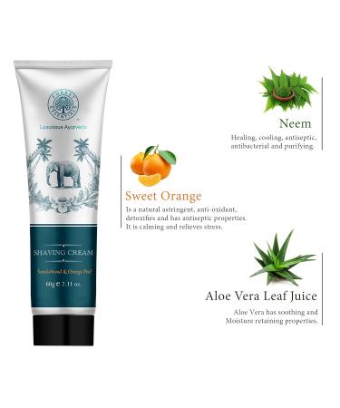 Buy Forest Essentials Shaving Cream Sandalwood & Orange Peel 60g Natural Premium Shaving Care for Smooth Skin | International Shipping Available - Buy Online on SooperMarket.com