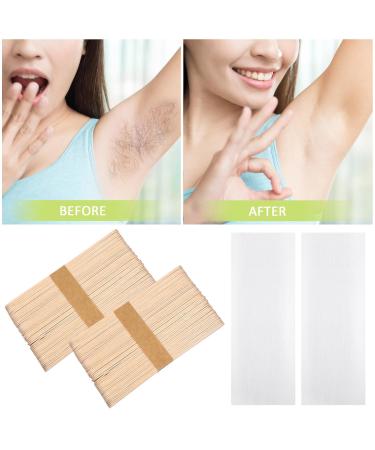 FRCOLOR 200 STK Wax Paper & Wooden Sticks for Hair Removal - Premium Waxing Strips & Stencils for Smooth Skin - Buy Online on SooperMarket.com
