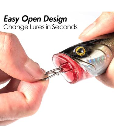 Dr.Fish Stainless Steel Fishing Power Clips - 25LB Micro Quick Snap Connectors 20 Pack - Buy Online on SooperMarket.com