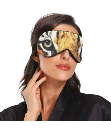 Haskirky Light Blocking Eye Mask | Breathable & Adjustable for Men and Women | Perfect for Travel, Yoga, Meditation, Office, Deep Sleep | Tiger Eyes Design - Buy Online on SooperMarket.com