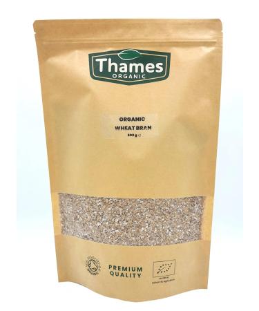 Organic Wheat Bran - No Additives No Preservatives Raw Vegan GMO Free Certified Organic - Perfect for Baking and Adding to Smoothies - Thames Organic 600g 400.00 g (Pack of 1)