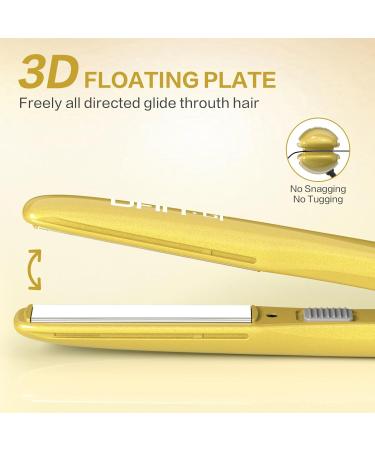 DAN Technology Travel Flat Iron | 2-in-1 Curling & Straightening Iron | 3/4 Inch Titanium Plate | Dual Temperature & Voltage | Mini Hair Straightener for International Shipping - Buy Online on SooperMarket.com