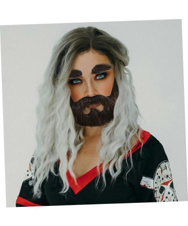 Mikinona 1 Set Beard Dress up Beard Fake Beards for Costumes Self Adhesive Beard DIY Fake Mustache Plush - Buy Online on SooperMarket.com