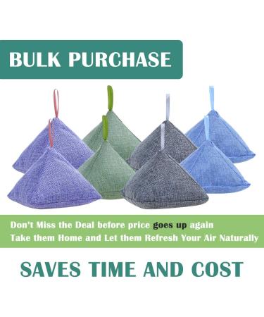 8 Pack Charcoal Bamboo Bags - Nature Fresh Activated Charcoal Odor Absorber (8 x 200g) - Grey, Purple, Blue, Green - Buy Online on SooperMarket.com