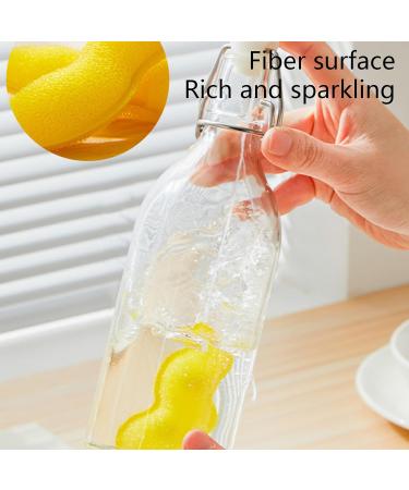 Virtcooy Beans-Shaped Bottle Cleaning Sponge | Bottle Pea Sponge Bottle Cleaning Sponge Magic Beans Bottle Cleaning Beans Reuseable Bottle Cleaning Sponge for Internal Cleaning of Small Mouth 6 Pieces - Buy Online on SooperMarket.com