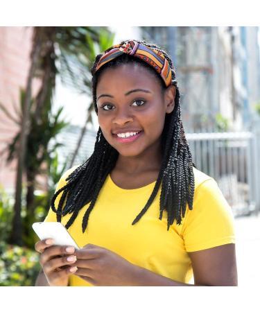African Boho Print Headband Set - 6 Pieces Elastic Hair Bands for Women and Girls | Vintage Workout Yoga Sports Accessories - Buy Online on SooperMarket.com