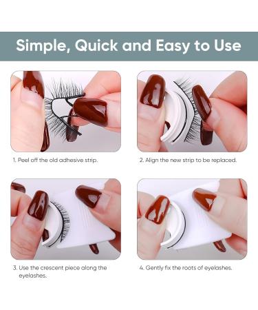 Self Adhesive False Eyelashes 3 Different Types Adhesive Lashes No Glue Needed Reusable Waterproof False Eyelashes Natural Look for Makeup 3 Pairs - Buy Online on SooperMarket.com