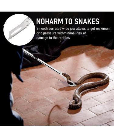GMStahlei 60" and 47" Snake Tongs Professional All-Aluminum Alloy Snake Tong Reptile Grabber Rattle Snake Catcher Wide Jaw Handling Tool with Lock Snake Bag is Also Included (60") 60 Inches - Buy Online on SooperMarket.com