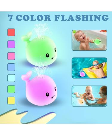 AURUZA Baby Light Up Bath Toy - Waterproof Design, Safe & Fun Baby Bath Toys for 0-6 Months to 5 Years (White) - Buy Online on SooperMarket.com
