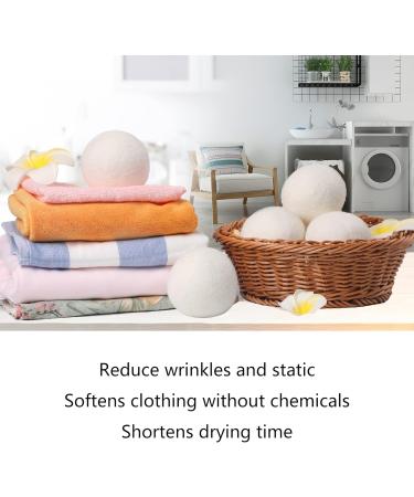 Wool Dryer Balls XL Pack of 6 - Reusable Organic Fabric Softener for Laundry - Baby Safe & Anti Static - Reduces Wrinkles & Cling - Buy Online on SooperMarket.com