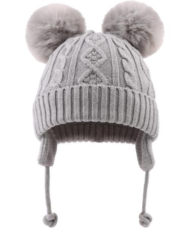 XIAOHAWANG Warm Kids Beanie | Winter Knitted Baby Hat for Boys Girls | Gray, 2-6 Years - Buy Online on SooperMarket.com