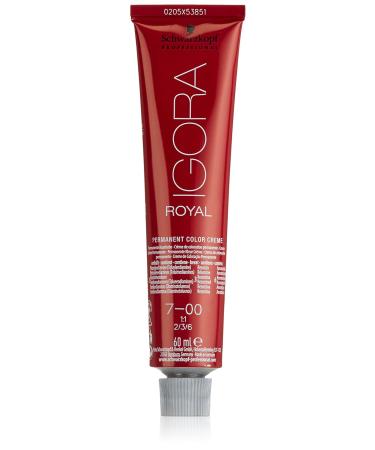 Schwarzkopf Igora Royal Premium Hair Color 7-00 Middle Blond Nature Extra - 60ml (1 Pack) | International Shipping Available - Buy Online on SooperMarket.com