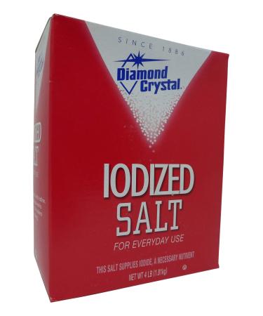 Diamond Crystal Table Iodized Salt, 4 Pound