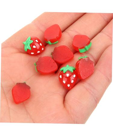 FRCOLOR 180 Pcs Nail Fruits Decoration Cute Lip Gloss Tool Nail Decoration Fruit Slices Cherry Fruit Flatback Lip Gloss Kit to Nail Art Charms Hair Red Resin Nail Supplies Strawberry 3d - Buy Online on SooperMarket.com