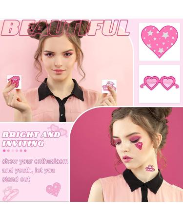 144 Pieces Pink Preppy Theme Temporary Tattoos - Assorted Cowgirl Birthday Decorations for Girls - Bachelorette Party Stickers with 9 Styles - Buy Online on SooperMarket.com