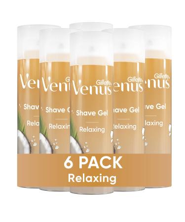 Gillette Venus Relaxing Coconut Shave Gel Women s Shaving Cream 7 oz Pack of 6 (42 oz total) Relaxing Shave Gel (6pk)