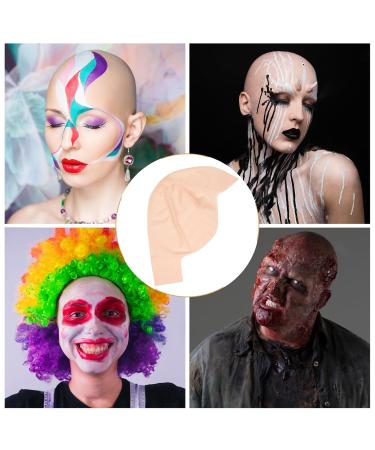 Professional Bald Cap SFX Makeup Kit - Skin Color Wig Cap with Water-Based Adhesive for Halloween Cosplay & Theater - Buy Online on SooperMarket.com