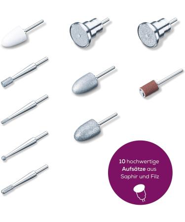 Beurer MP 100 Electric Manicure & Pedicure Set 41-Piece with Sapphire Attachments Nail Dust Cap 20 000 RPM Perfect for Home Care & Salon Quality - Buy Online on SooperMarket.com