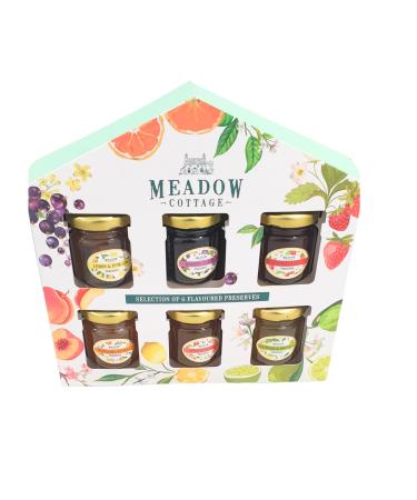 Temas Mixed Selection Flavoured Preserves Gift Set (Pack of 6) - Includes Strawberry Mandarin Apricot Lemon Ginger & much more | 6 x 42g