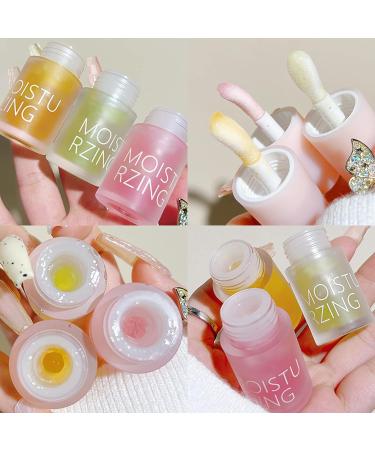 3PCS Plumping Lip Oil Set - Hydrating Lip Glow with Big Brush Head, Non-sticky Formula for Lip Care and Dry Lips - Buy Online on SooperMarket.com