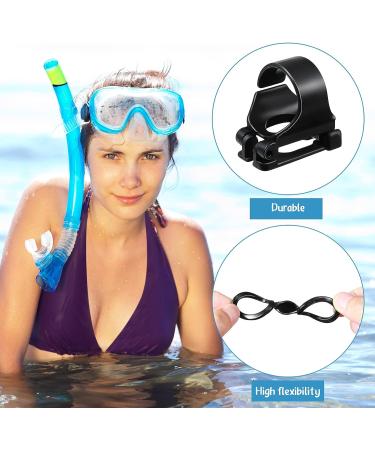 Dive Snorkel Clip Set - 16 Pcs Universal Plastic Silicone Keeper for Snorkel Mask - Black Attachment Gear Spare Part for Snorkeling and Diving - Buy Online on SooperMarket.com