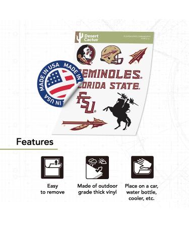 Florida State University Seminoles Vinyl Sticker - Laptop Water Bottle Car Decal - FSU Scrapbook Decal T2 - Buy Online on SooperMarket.com