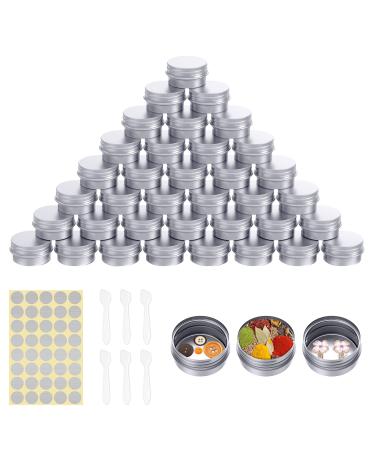 35 pieces with lids 20ml of empty can stuck cream can empty Tiegel with screw cap trip potty pot set for lotion cream mini candles cosmetics 35 aluminum alloy