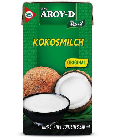 Aroy-D Coconut Milk Coconut milk for cooking and baking Ideal for desserts soups smoothies and cocktails 1 x 500 ml