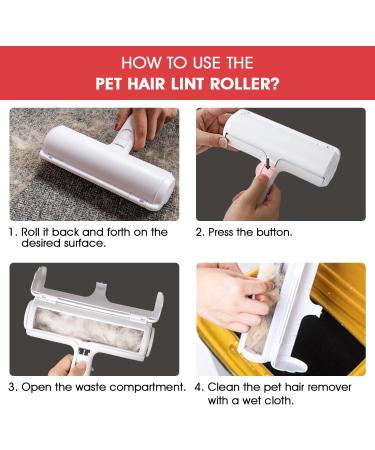 Quality-mart Pet Hair Remover Roller | Reusable Dog & Cat Hair Cleaner for Floors Sofas Carpets Clothes & Car Seats - Easy & Self-Cleaning - Buy Online on SooperMarket.com
