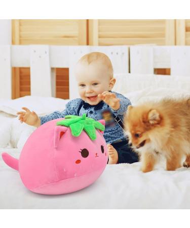 MUFEIRUO 40cm Strawberry Cat Plush Pillow - Cute Stuffed Animal Toy for Kids - Soft Cat Doll for Girls and Boys - Buy Online on SooperMarket.com