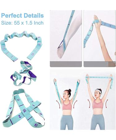 WowDude Stretching Straps - 11 Loop Elastic Exercise Band for Legs, Arms, Yoga, Pilates & Physical Therapy - Buy Online on SooperMarket.com
