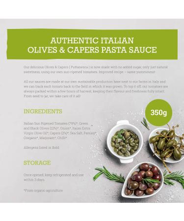 Mr Organic - No Added Sugar Olives & Capers Pasta Sauce 350g (Pack of 6) - Non-GMO - No Artificial Preservatives or Colours - Rich & Delicious Flavour - Buy Online on SooperMarket.com