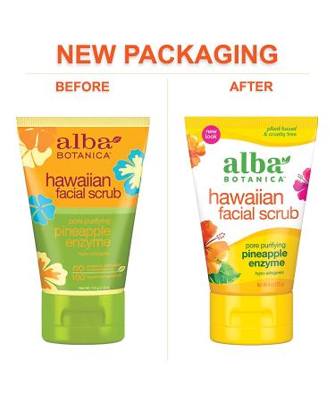 Alba Botanica Hawaiian Facial Scrub - Pineapple Enzyme 4 oz | Natural Exfoliator - Buy Online on SooperMarket.com