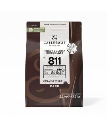 Callebaut N 811 - Finest Belgian 54.5% Dark Chocolate Callets - 2.5kg