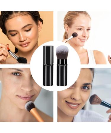 Makeup Brush for Foundation - Multipurpose Telescopic Cosmetics Brushes | Portable Face Makeup Brushes Beginner Friendly Powder Brush for Home Travel Black - Buy Online on SooperMarket.com
