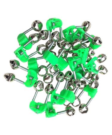 KISEER 50 Pcs Plastic Fishing Bells Clips Fishing Rod Alarm with Dual Alert Bells