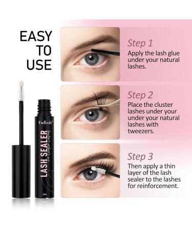 Lash Sealant for Eyelash Extensions | Long-Lasting Overnight Sealer | 5ml Clear Lash Coat for Cluster Lashes - Buy Online on SooperMarket.com