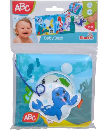Simba ABC Magic Bath Book - Color Change Pictures Squeaker Pendant 8 Pages (13x13cm) | Ideal for Babies 6 Months+ - International Shipping Available - Buy Online on SooperMarket.com