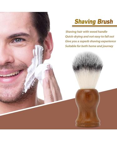 Professional Shaving Brush for Men - Wooden Handle Ideal for Home & Salon Use Perfect for All Beard Types - Buy Online on SooperMarket.com