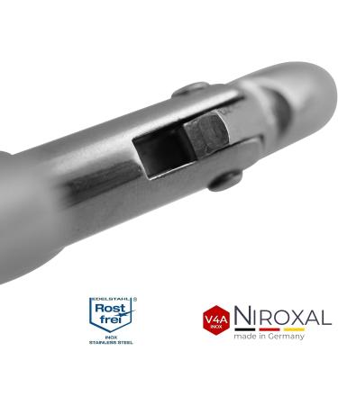 10 Small Stainless Steel Carabiner Hooks - 3mm Strong Keychain with 200kg Break Load - Ideal for Hammocks & Swing - Durable Edestahlkarabiner - Buy Online on SooperMarket.com