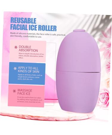 Balacoo Silicone Face Ice Roller - Cooling Facial Massage Globes for Eyes - Purple Silica Gel - 11.5x7cm - Buy Online on SooperMarket.com