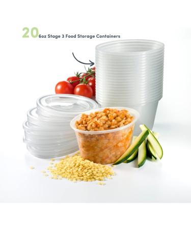 Mummy Cooks - 20 180ml BPA Free Plastic Reusable Containers for Freezing Baby Food/Weaning Pots - Buy Online on SooperMarket.com