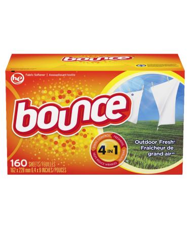 Bounce Dryer Sheets Outdoor Fresh Scent Orange 160 Sheets Per Box Carton Of 6 Boxes