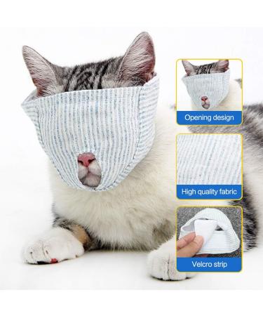 oUUoNNo Breathable Cat Muzzles Cotton Cat Restraint Mask for Grooming and Nail Trimming Cat Holder Prevent Cats from Biting Meowing Chewing Scratching (M Style 2) M Style 2 - Buy Online on SooperMarket.com