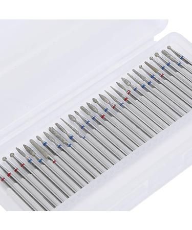 30pcs Nail Polish Grinding Head Set - Electric Nail Drill Tools for Acrylic & Gel Removal | Manicure Drill Kit - Buy Online on SooperMarket.com